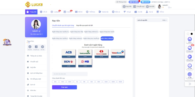 Hướng dẫn Nạp và Rút tiền Dễ dàng cấp độ Rwin (Từ A đến Z) - Rwin